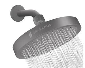 High Pressure Rain Shower Head-1-Min Install - Adjustable (Charcoal Grey, 6")